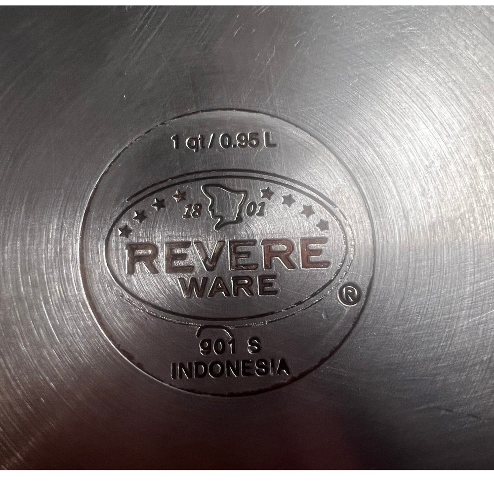 Revere Ware 1801 Stainless Steel One Quart Saucepan Made In USA - Picture 3 of 5